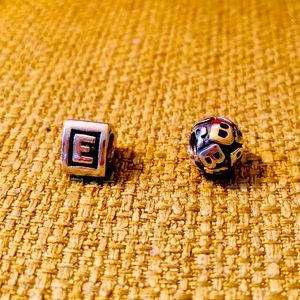 Pandora Letter Charms “E” and “B”